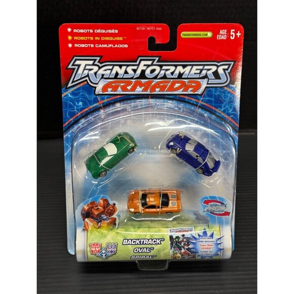 Transformers Armada BACKTRACK, OVAL, SPIRAL, VTG 2002 Hasbro New in Blister Pack - Picture 1 of 7